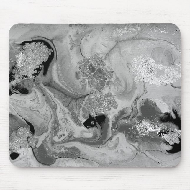 Cool Grey Marble Texture  Mouse Pad (Front)