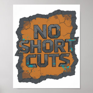 Cool Grey NO SHORT CUTS 3D Text Art Poster