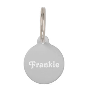 Cool Grey Pet Tag