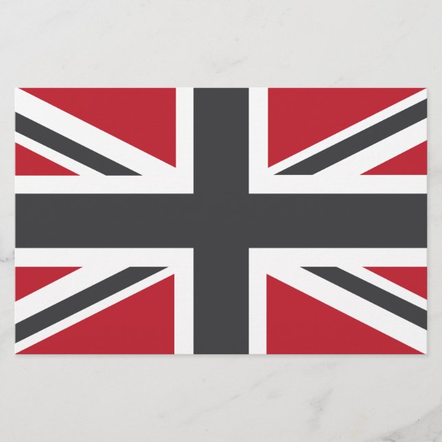 Cool Grey Red Union Jack British(UK) Flag (Front)