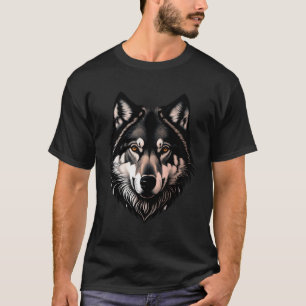 Cool Grey Wolf Graphic Present For Men Women Cute T-Shirt