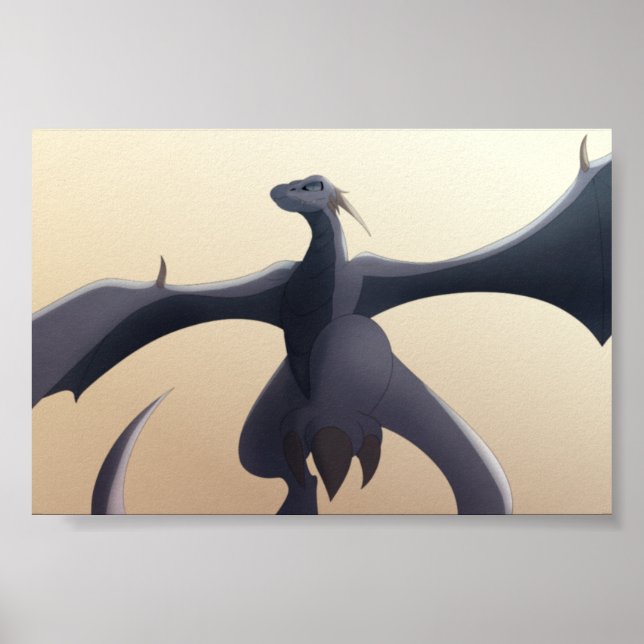 Cool Grey Wyvern Poster (Front)