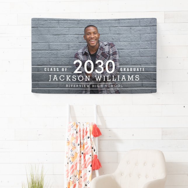 Cool Grids EDITABLE COLOR Graduation Banner (Insitu)