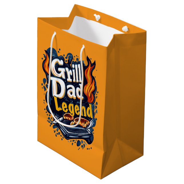 Cool grill Dad legend word art  Medium Gift Bag (Front Angled)