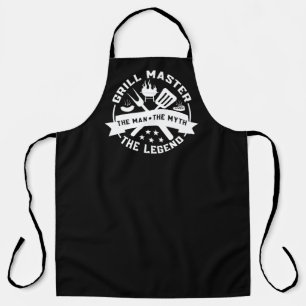 Cool grill master man myth legend  apron