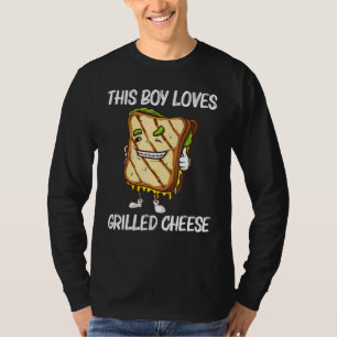 Cool Grilled Cheese Art For Boys Kids Sandwich Bre T-Shirt