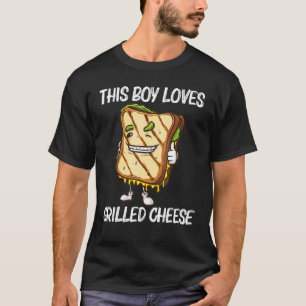 Cool Grilled Cheese Art For Boys Kids Sandwich Bre T-Shirt