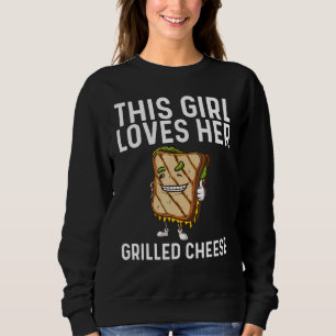 Cool Grilled Cheese Art For Girls Kids Sandwich Br Sweatshirt