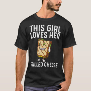 Cool Grilled Cheese Art For Girls Kids Sandwich Br T-Shirt