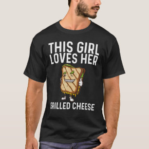 Cool Grilled Cheese Art For Girls Kids Sandwich Br T-Shirt