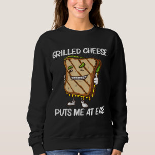 Cool Grilled Cheese Art For Men Women Sandwich Bre Sweatshirt