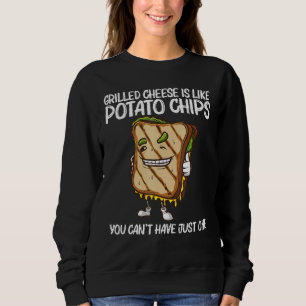 Cool Grilled Cheese Art For Men Women Sandwich Bre Sweatshirt