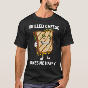 Cool Grilled Cheese Art For Men Women Sandwich Bre T-Shirt