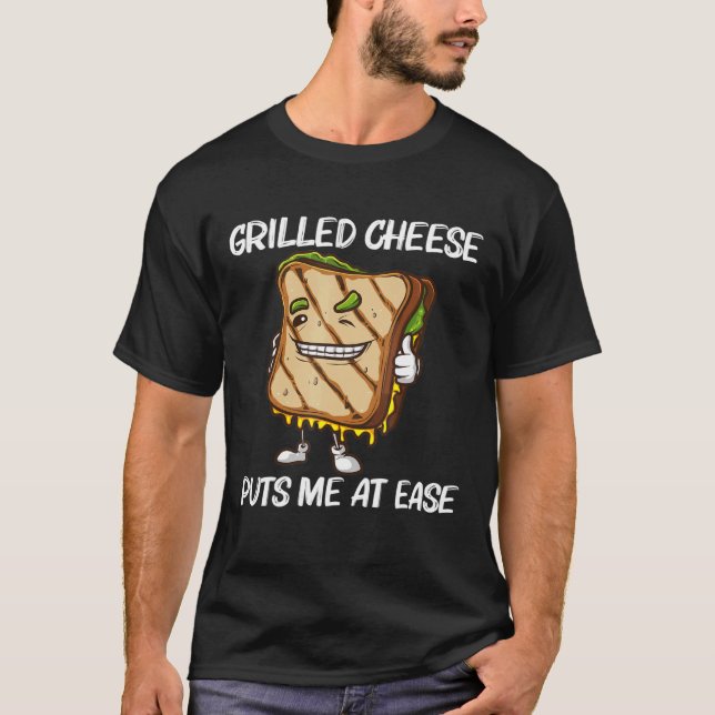 Cool Grilled Cheese Art For Men Women Sandwich Bre T-Shirt (Front)