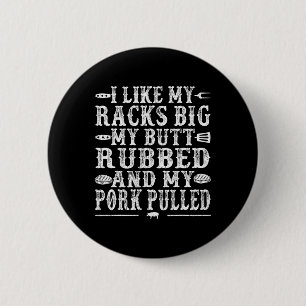 Cool Grilling For Men Women Pork Rub Smoking Bbq M 6 Cm Round Badge