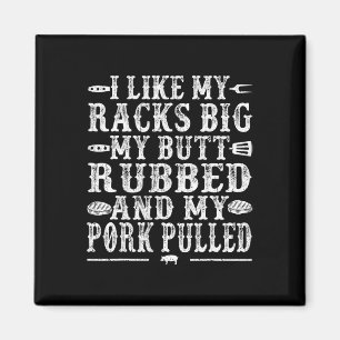 Cool Grilling For Men Women Pork Rub Smoking Bbq M Magnet