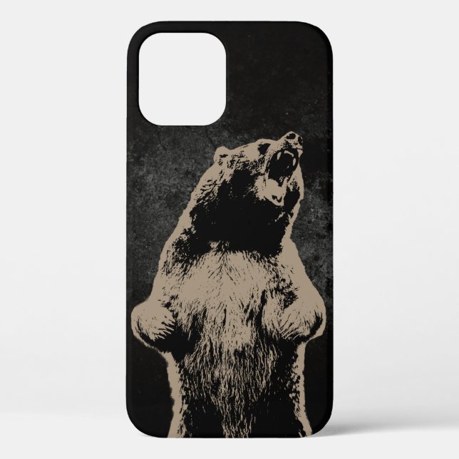 Cool Grizzly Bear Dark Case-Mate iPhone Case (Back)