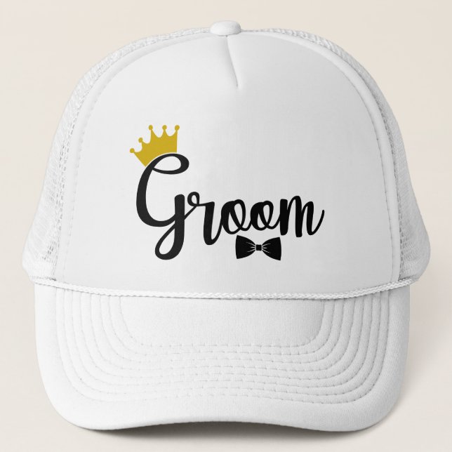 Cool Groom Wedding party  Trucker Hat (Front)