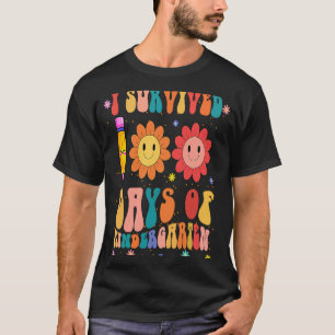 Cool Groovy 100 Days Teacher Student Happy 100 Day T-Shirt