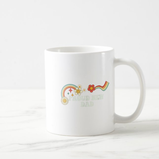 Cool Groovy Quote Proud New Dad Saying Art  Coffee Mug (Right)