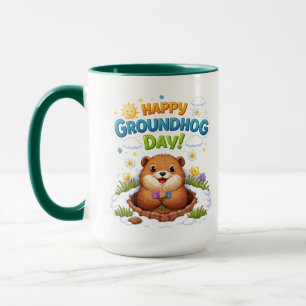 Cool Groundhog Day Groundhog Funny February Mug