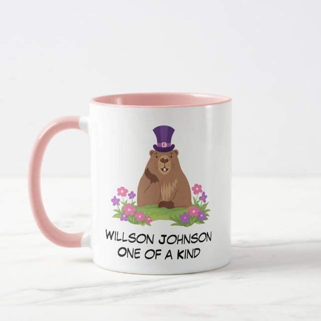 Cool Groundhog Day Groundhog | Funny February Mug (Left)