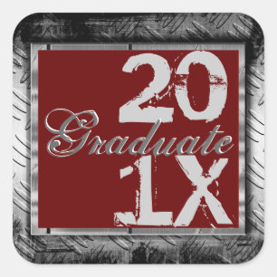 Cool Grunge Any Colour & Year Graduation Stickers