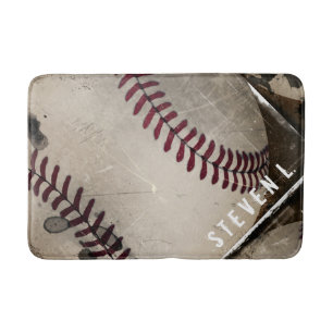 Cool Grunge Baseball Personalised Bath Mat