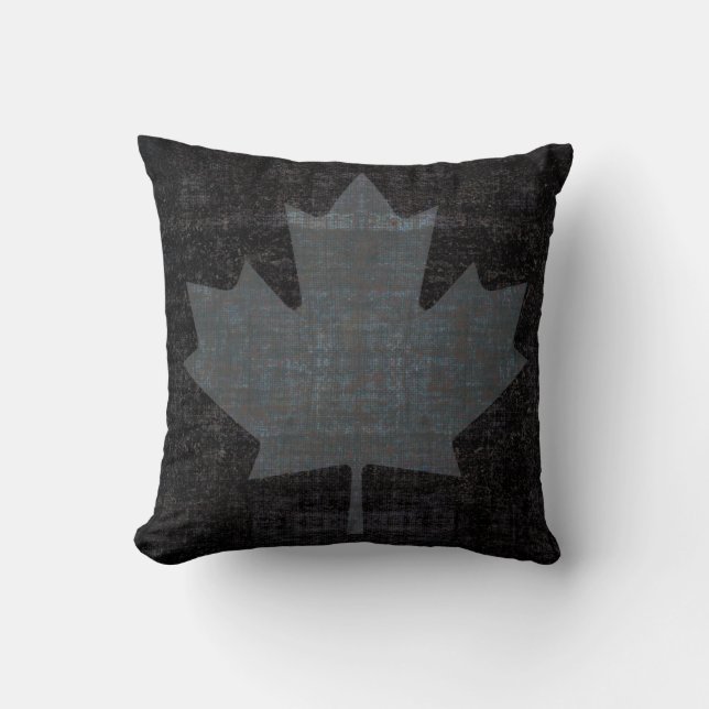 cool grunge Canadian maple leaf flag Cushion (Front)