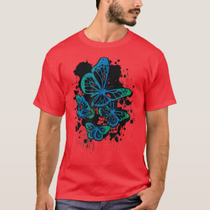Cool Grunge Fairycore Gothic Butterflies graphic T-Shirt