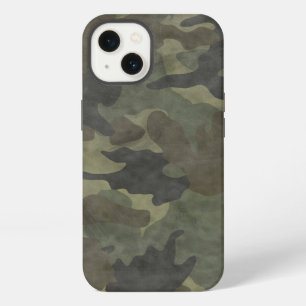 Cool Grunge Khaki Camo Pattern Background Military iPhone Case