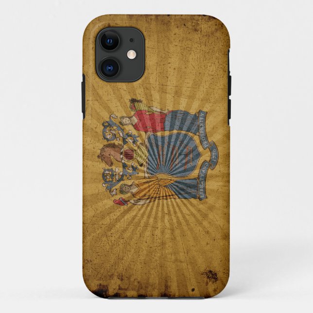 Cool Grunge New Jersey Flag Case-Mate iPhone Case (Back)