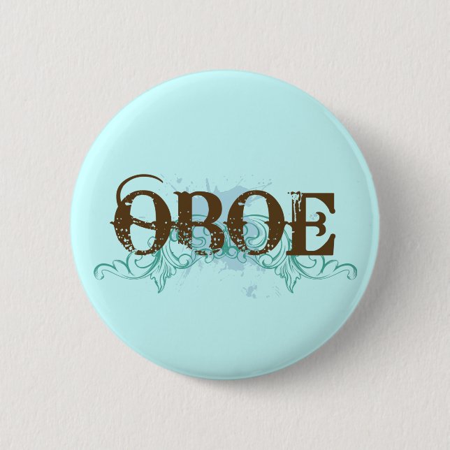 Cool Grunge Oboe Button (Front)