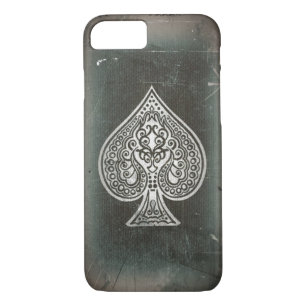 Cool Grunge Retro Artistic Poker Ace Of Spades iPhone 8/7 Case