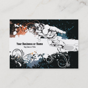 Cool Grunge Snowboard Business Card