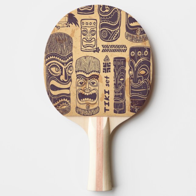 Cool Grunge Vintage Tiki Set Ping Pong Paddle (Front)