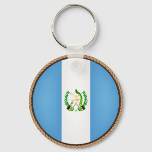 Cool Guatemala Flag Seal Key Ring