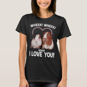 Cool Guinea Pig Art For Men Women Hamster Wheek Ca T-Shirt
