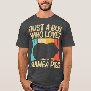 Cool Guinea Pig Design For Boys Kids Cavy Pet Rode T-Shirt