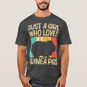Cool Guinea Pig Design For Girls Kids Cavy Pet Rod T-Shirt