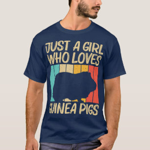 Cool Guinea Pig Design For Girls Kids Cavy Pet Rod T-Shirt