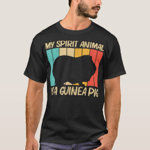 Cool Guinea Pig Design For Men Women Cavy Pet Rode T-Shirt