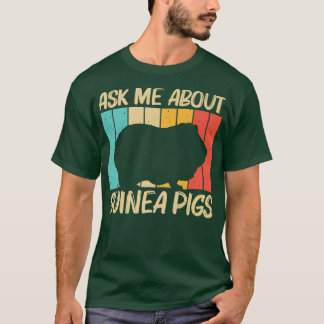 Cool Guinea Pig Design For Men Women Cavy Pet Rode T-Shirt