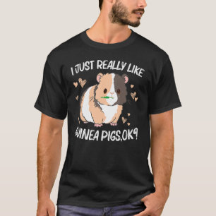 Cool Guinea Pig For Men Women Wheek Fluffy Cavy Pe T-Shirt