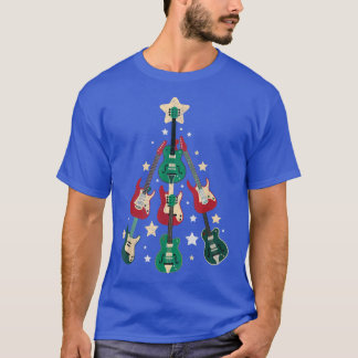 Cool Guitar Christmas Tree For Music Lovers Funny T-Shirt