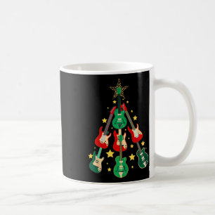 Cool Guitar Christmas Tree Guitar Lovers Christmas Coffee Mug
