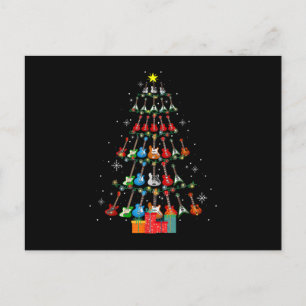 Cool Guitar Christmas Tree Merry Xmas Gifts Xmas L Holiday Postcard