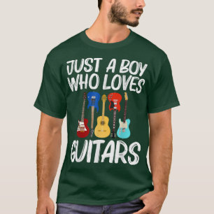Cool Guitar Design For Boys Kids Band Player Music T-Shirt