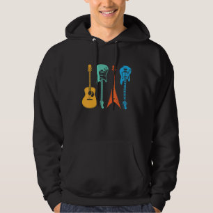 Cool Guitar Players Men Women Vintage Acoustic Gui Hoodie