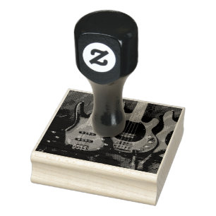Cool Guitar Rubber Stamp